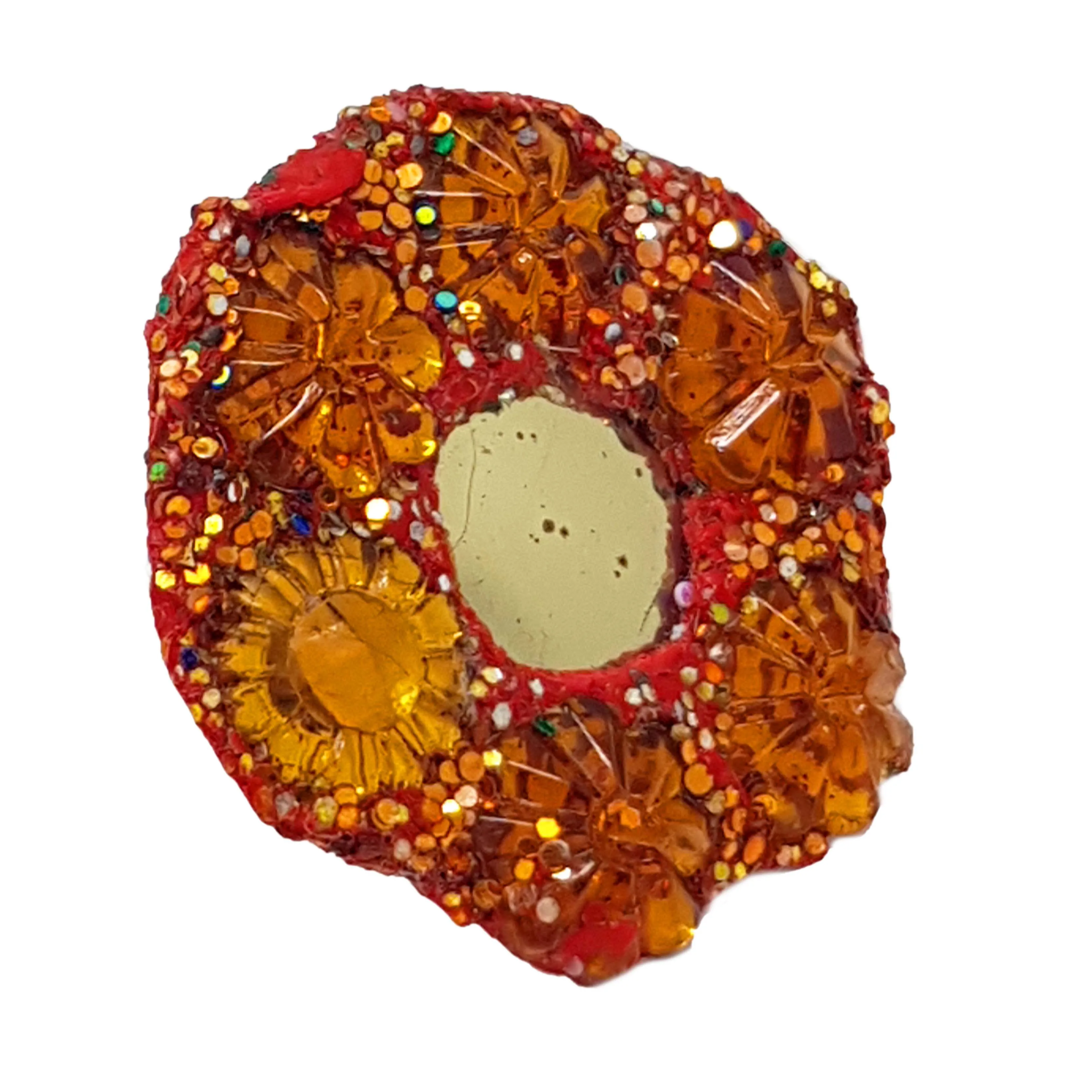 ORANGE FLOWER COCKTAIL RING