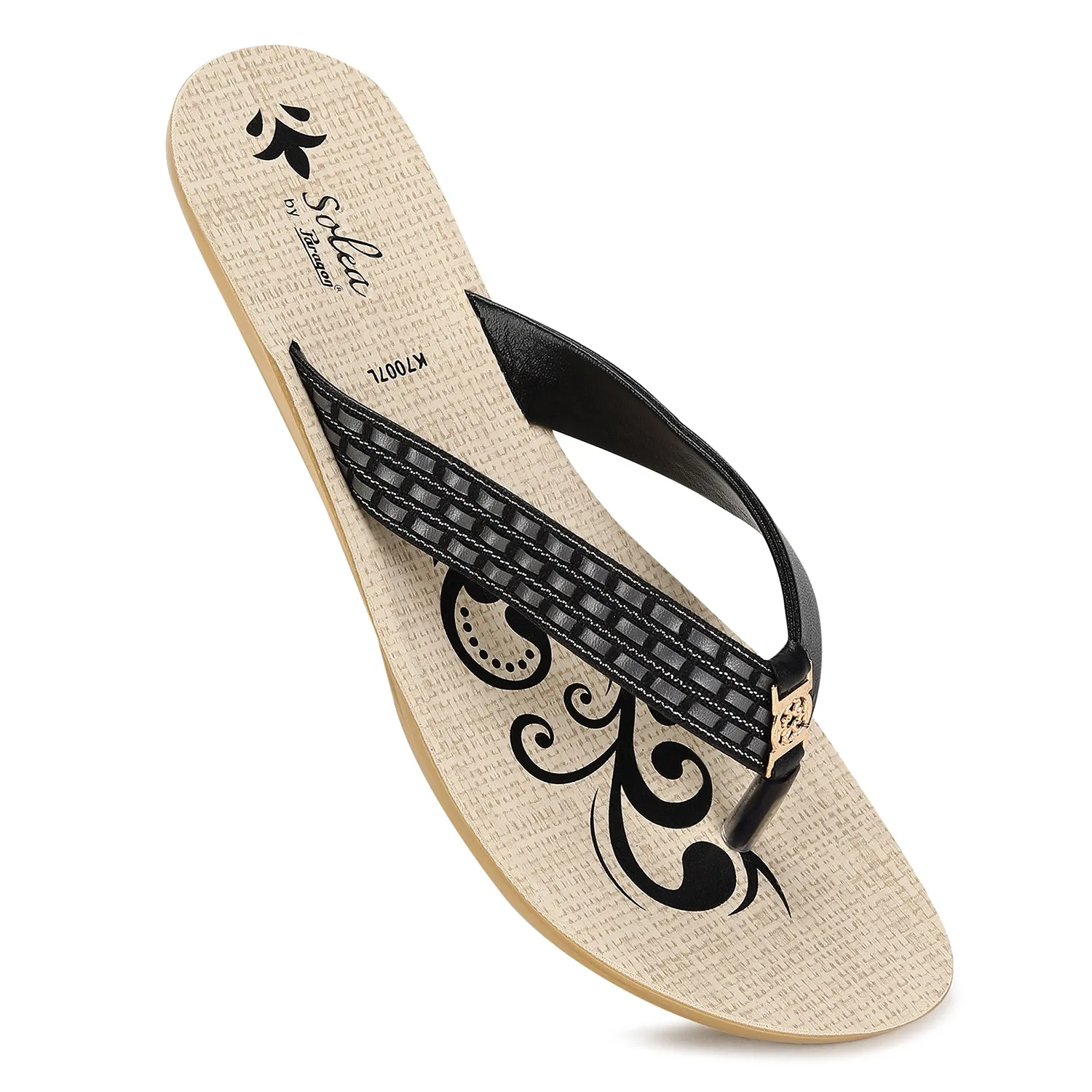 Paragon  PUK7007L Women Sandals | Casual & Formal Sandals | Stylish, Comfortable & Durable | For Daily & Occasion Wear