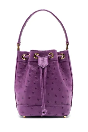 Petite Isla Tote in Purple Ostrich