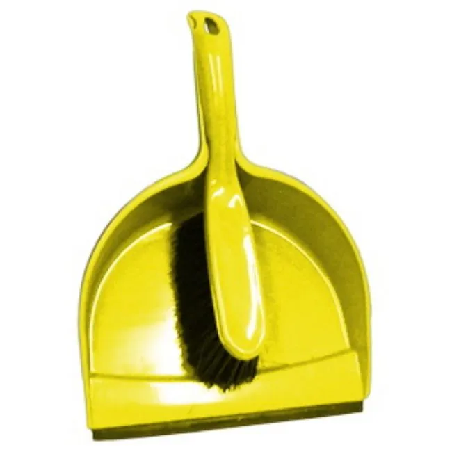 PLASTIC DUSTPAN SET - YELLOW