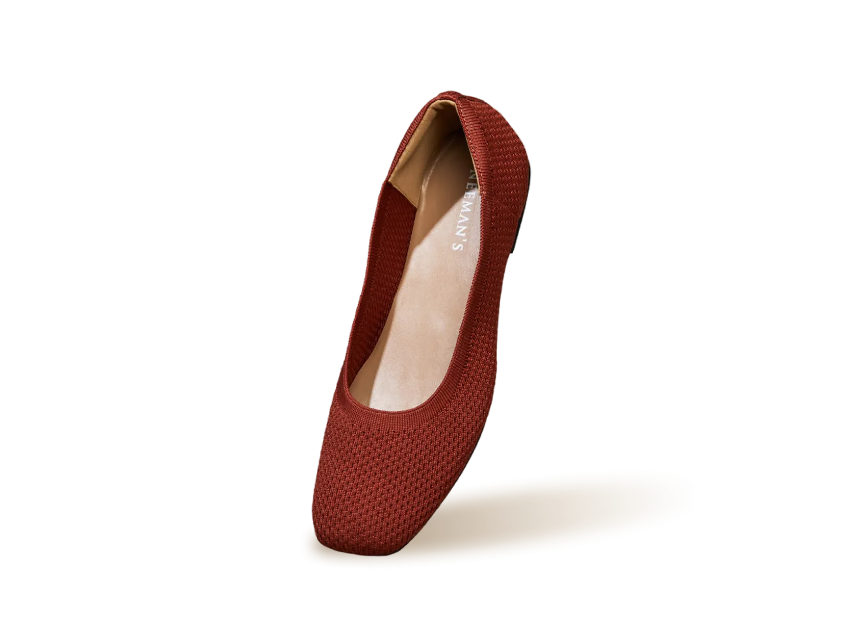 Plush Square Flats : Burgundy