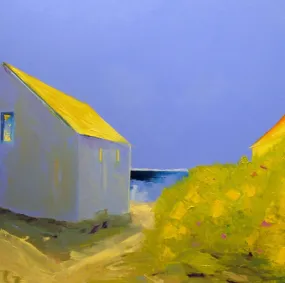 "Morning Sand" by Janis Sanders -Transitional Coastal Beach House Painting