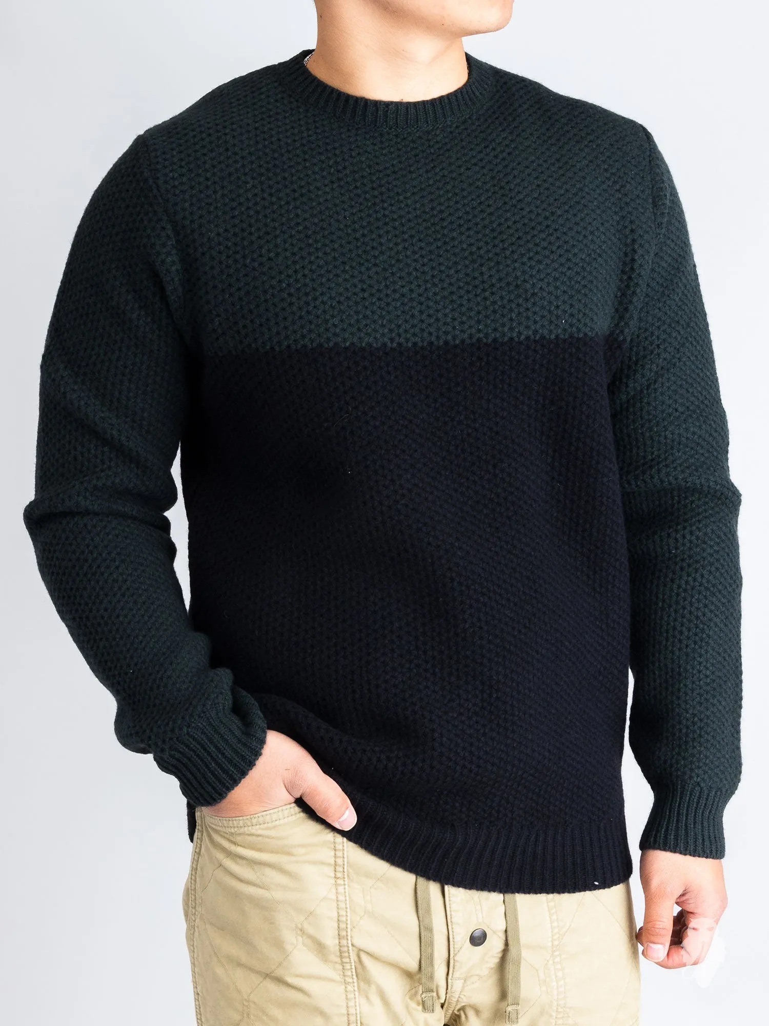 "Talon" Crewneck Sweater in Moss