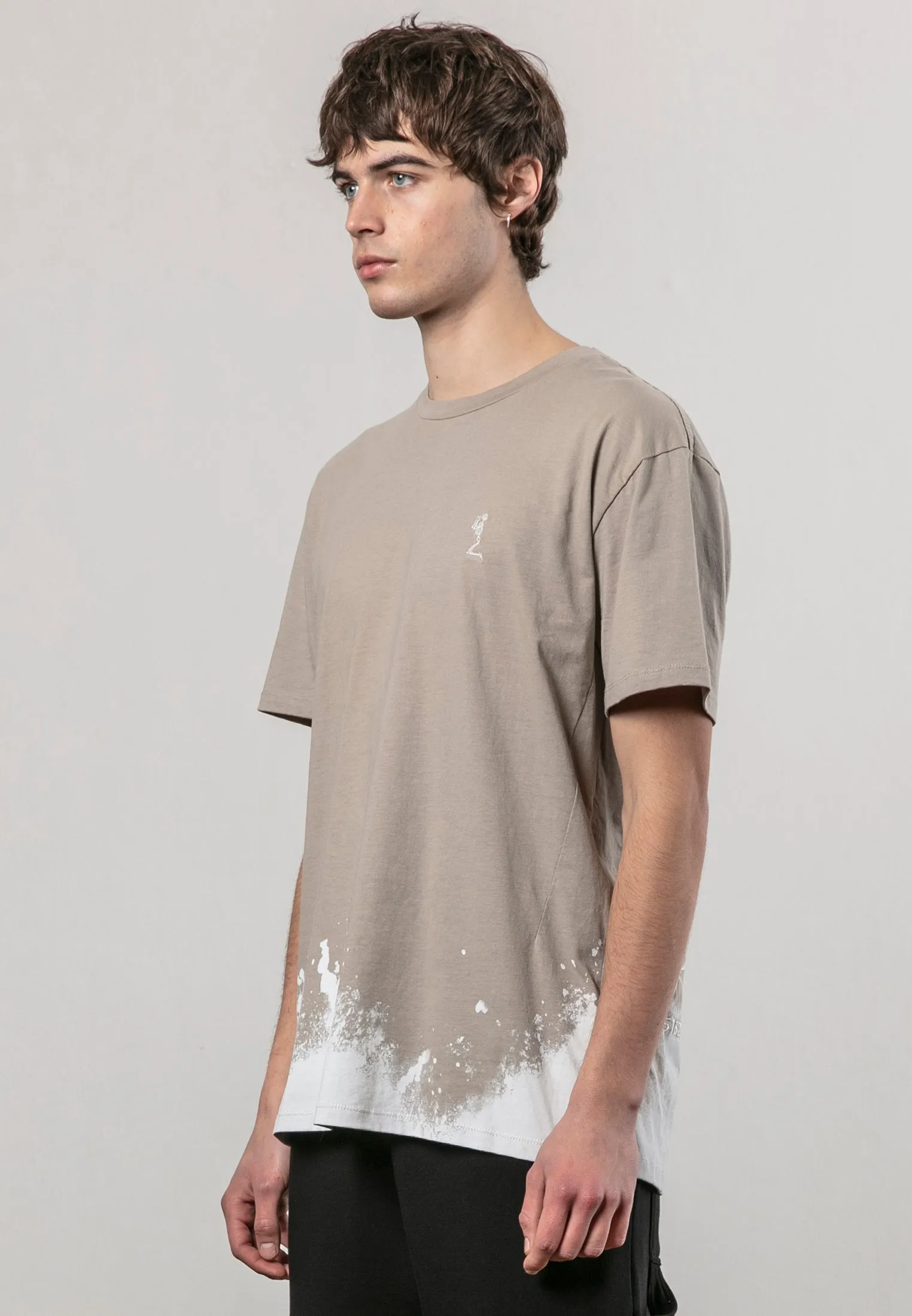 RELIGION BLEACH T-SHIRT FAWN