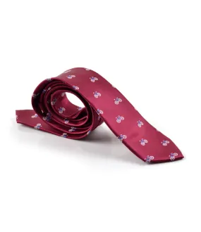 Rich Maroon Blue Bicycle Neck Tie