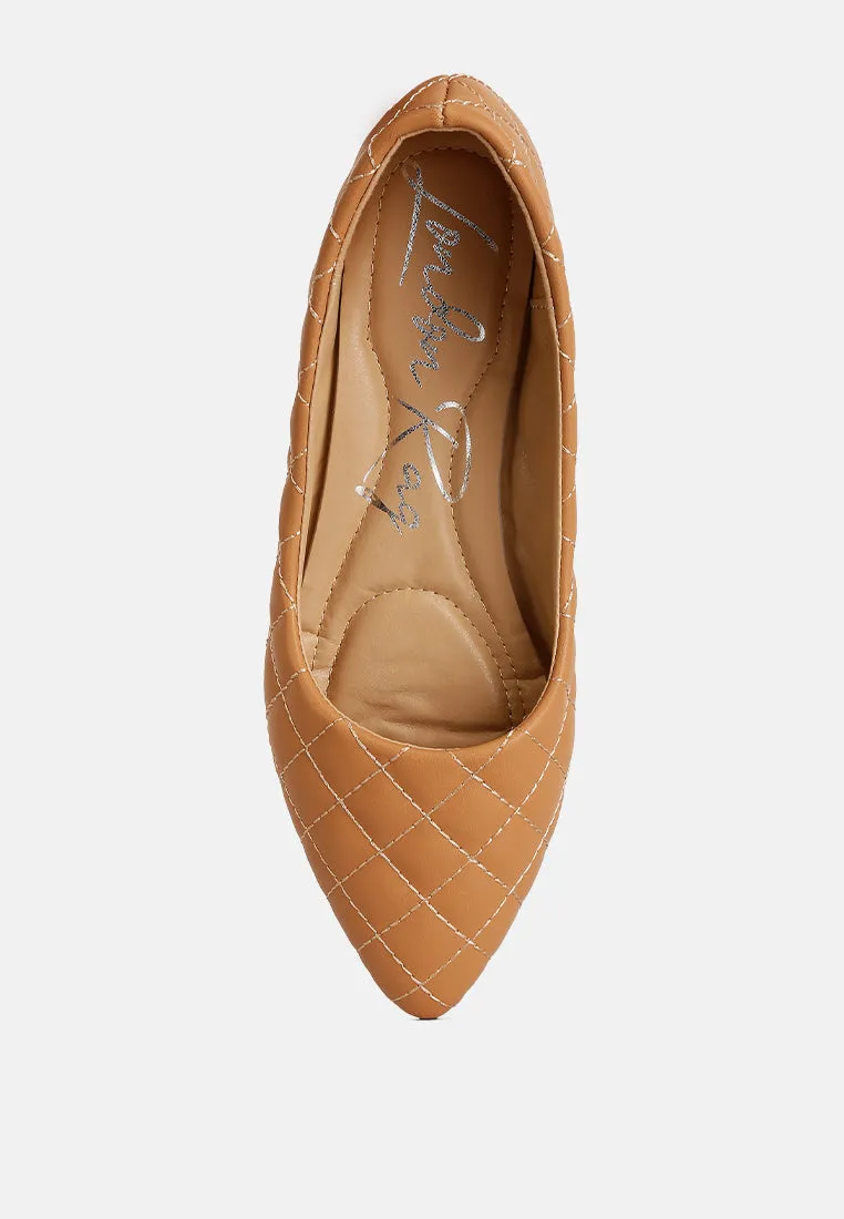 Rikhani Quilted Detail Ballet Flats