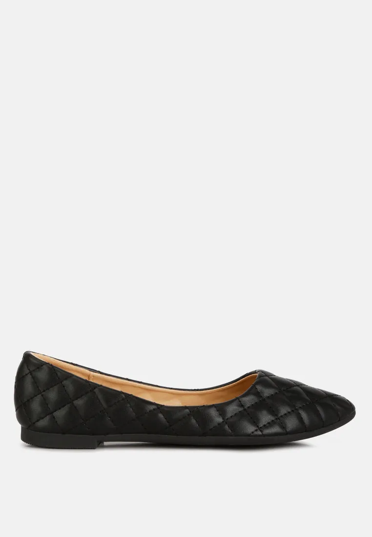 Rikhani Quilted Detail Ballet Flats