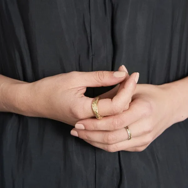 Solid Gold Rough Ring by Joy Everley