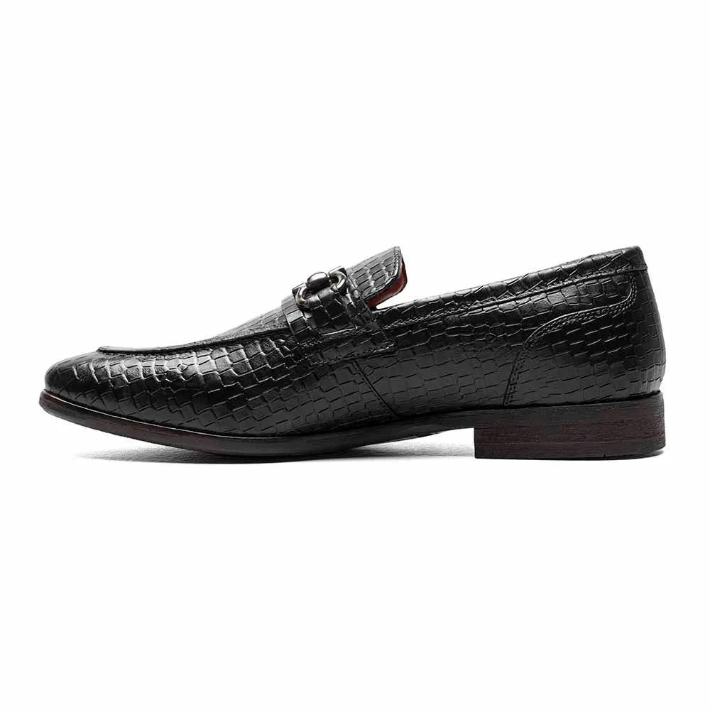 Stacy Adams Black FERONTE Moc Toe Bit Slip On