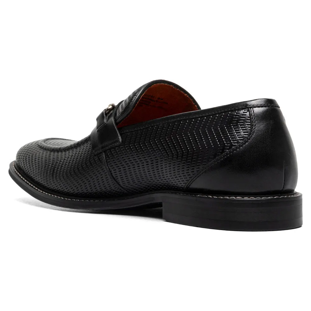 Stacy Adams Madsen Black Men’s Moc Toe Bit Slip On Shoes