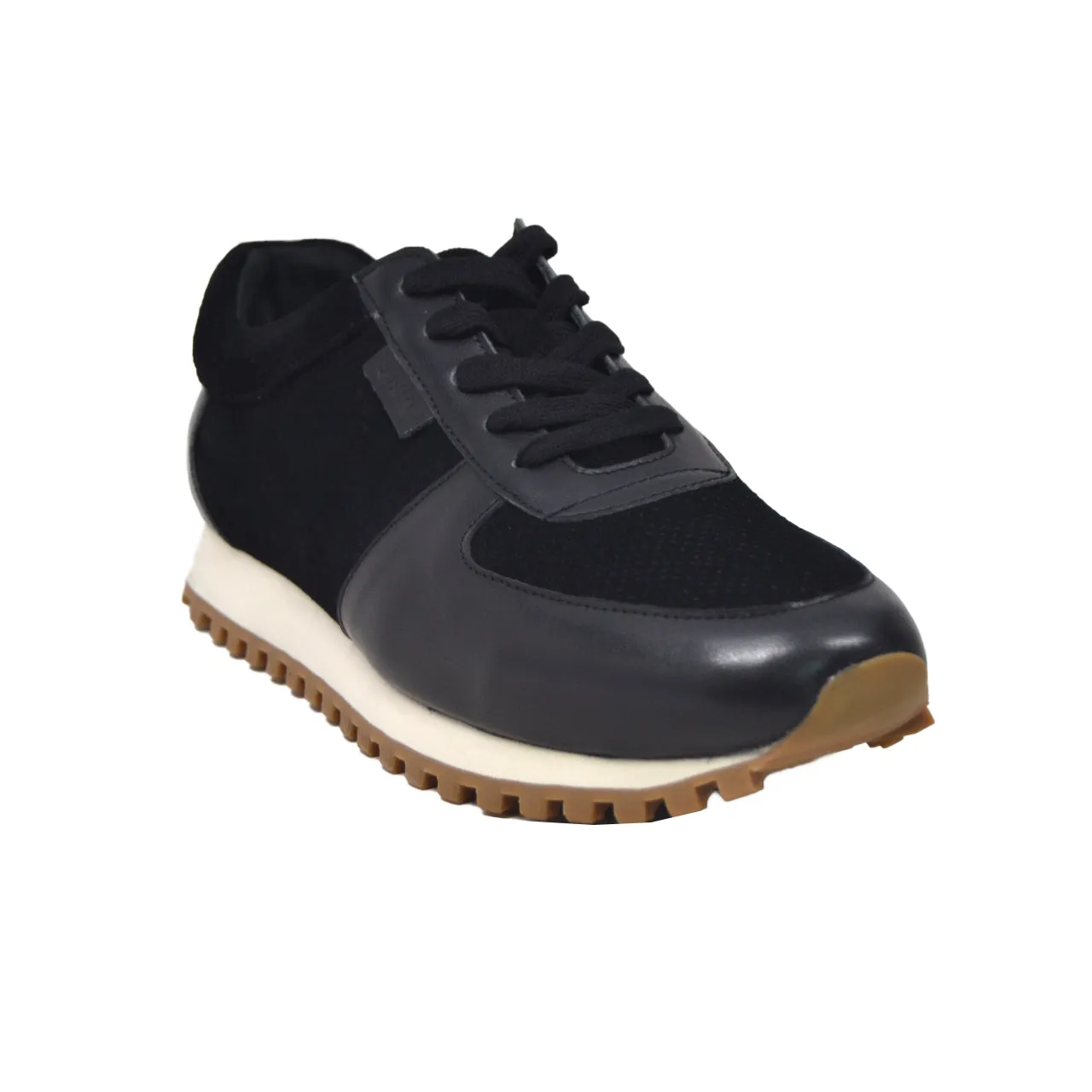 Surrey Black Leather and Suede Sneakers - Stylish and Comfortable