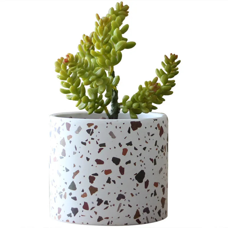 Terrazzo Pattern Plant Pots - Set of 4