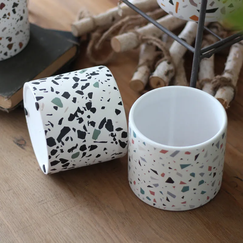 Terrazzo Pattern Plant Pots - Set of 4