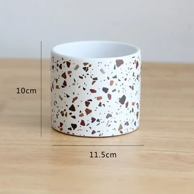 Terrazzo Pattern Plant Pots - Set of 4