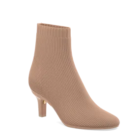 The Josie Bootie - Latte Knit 3 Stiletto