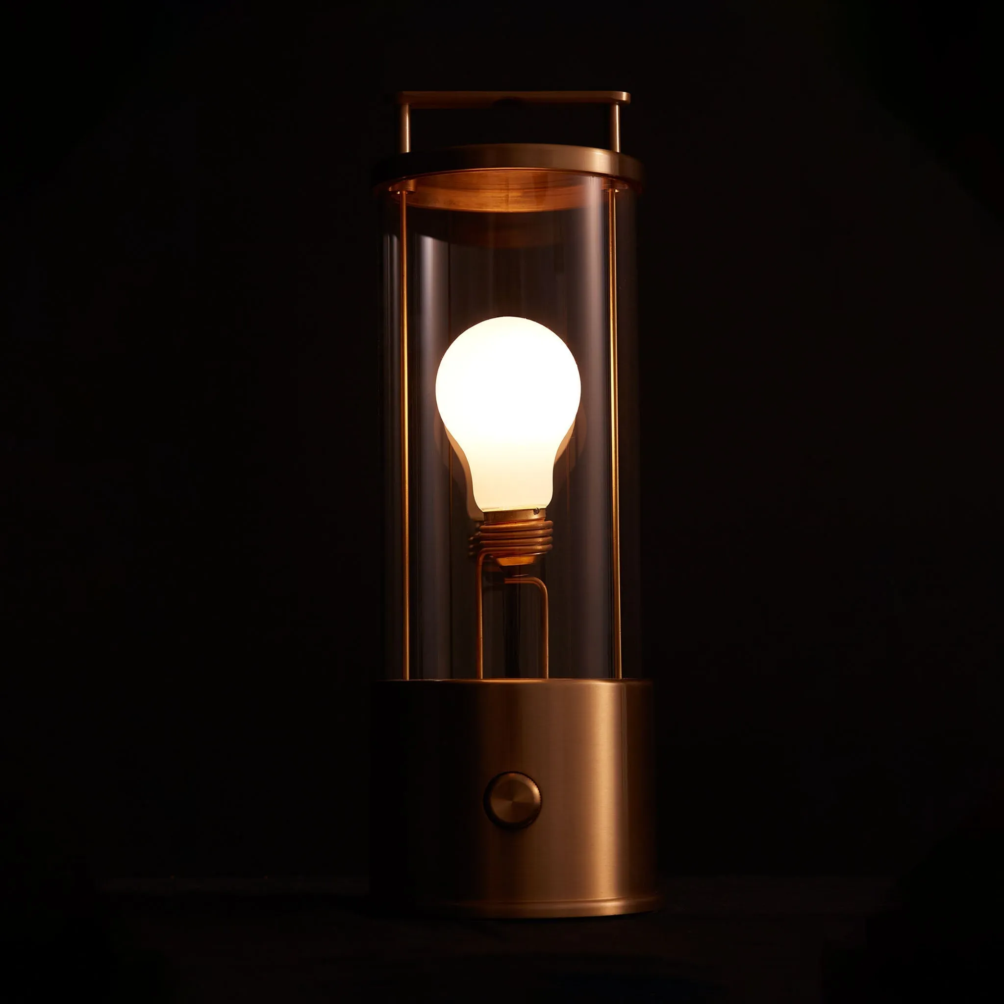 The Muse Portable Lamp in Solid Brass