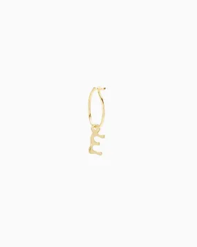 Tiny Letter Earring | Solid Gold