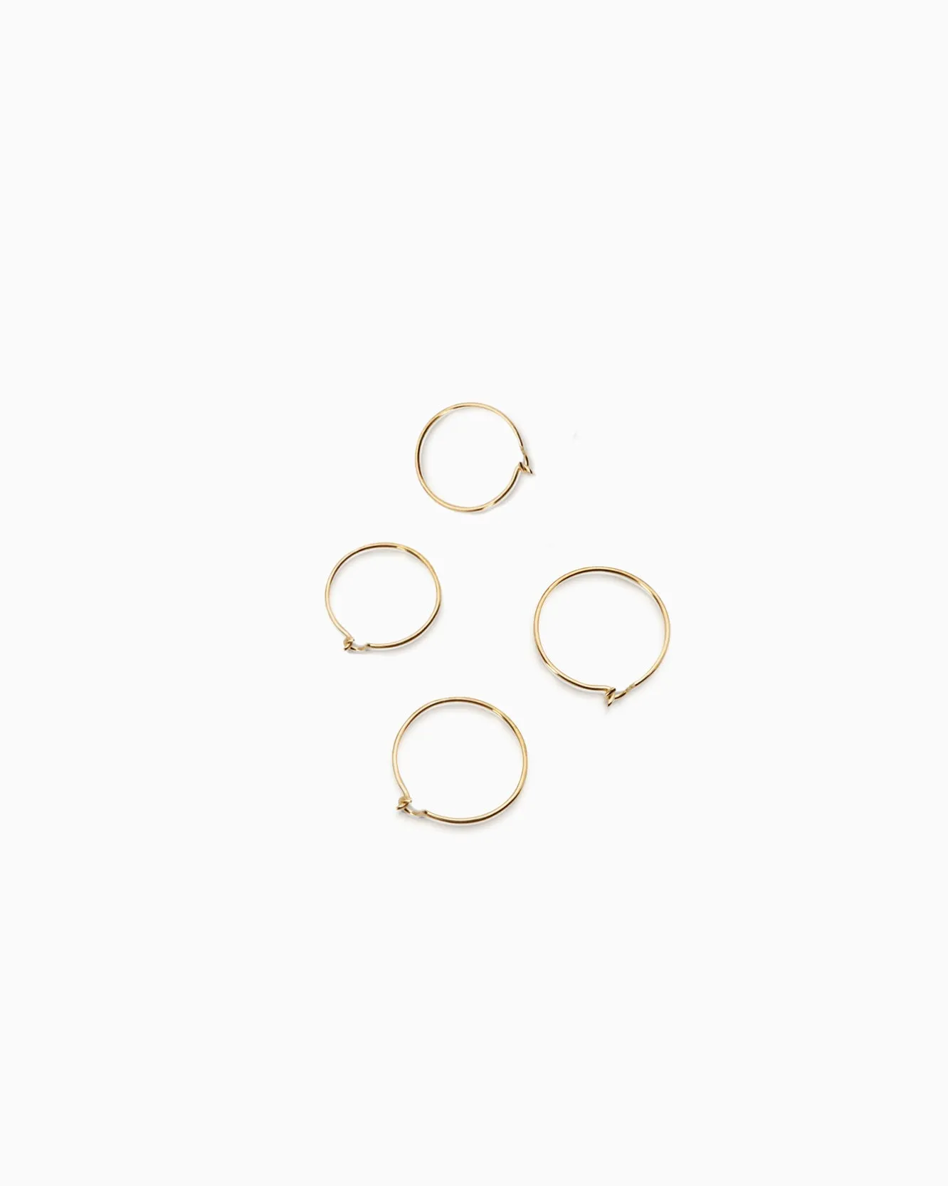 Tiny Letter Earring | Solid Gold