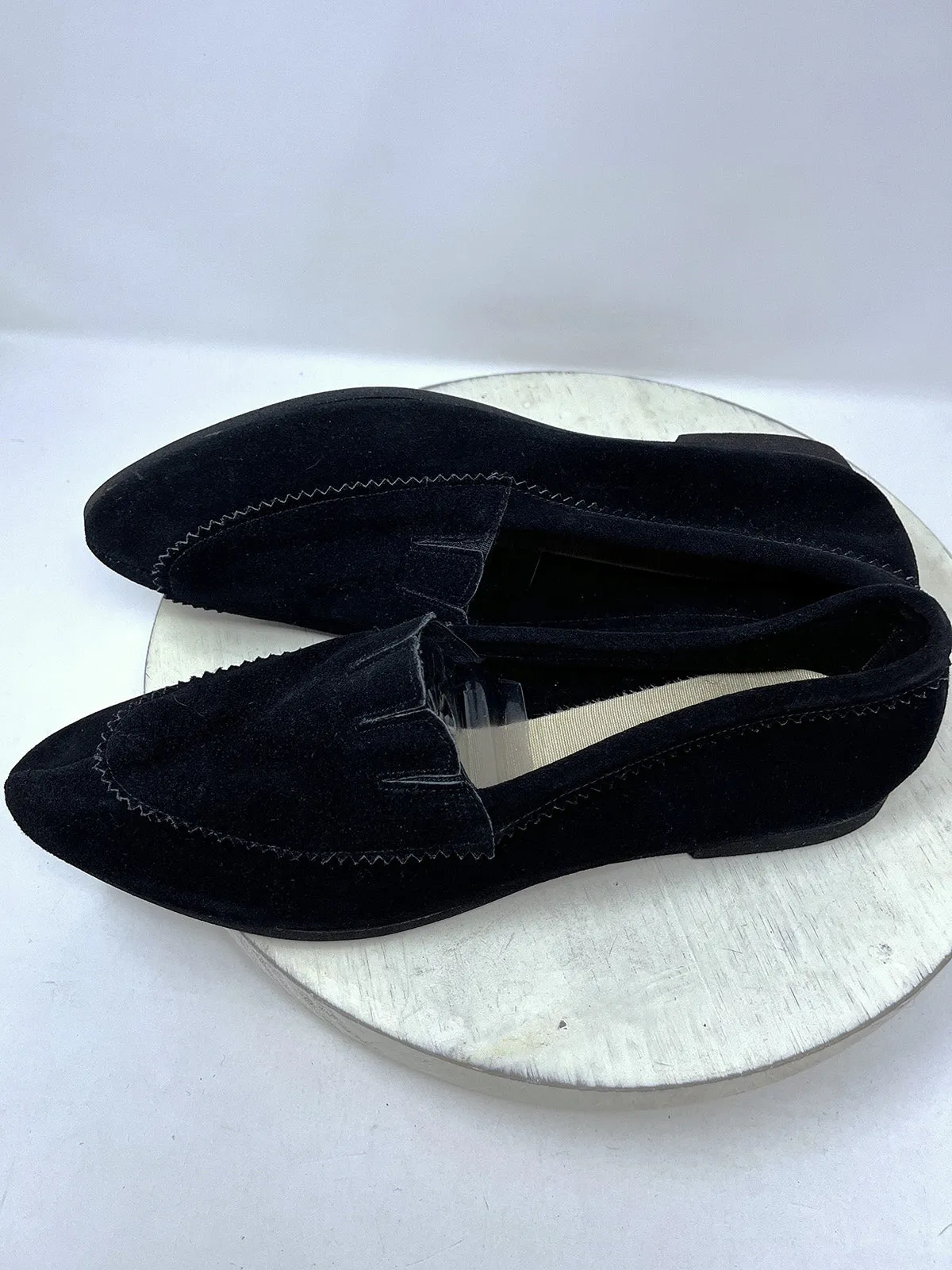 Vintage Happy Hoppers Size 11 Black Suede Loafers NIB