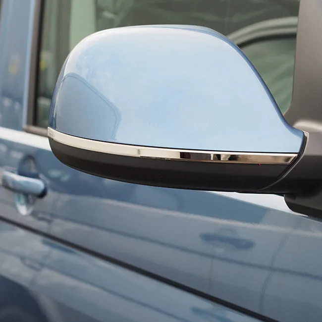 VW T5.1, T6 campervan  stainless steel Mirror Trims Ideal Gift show van