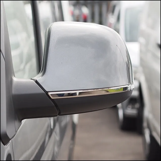 VW T5.1, T6 campervan  stainless steel Mirror Trims Ideal Gift show van