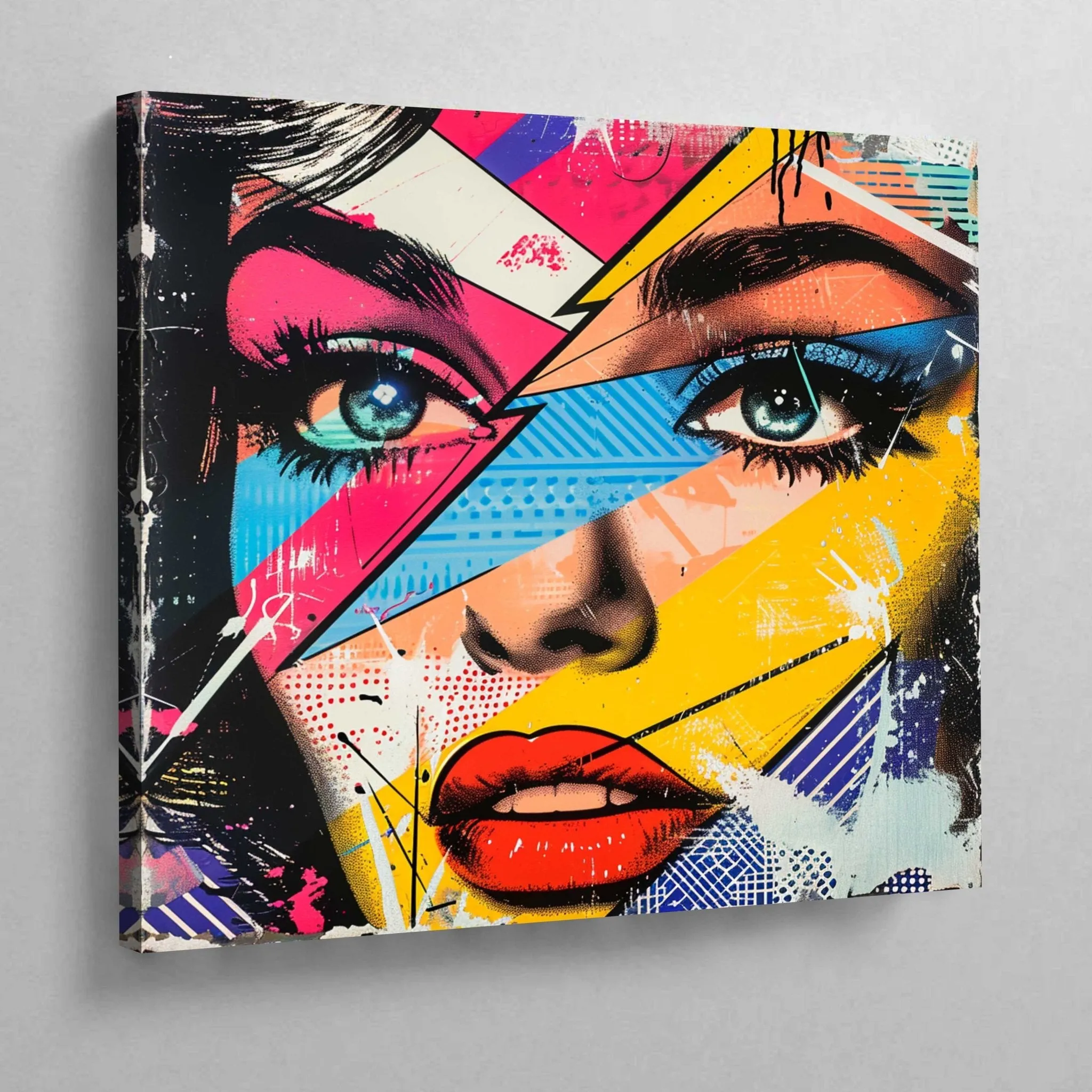 Woman Face Pop Art Canvas