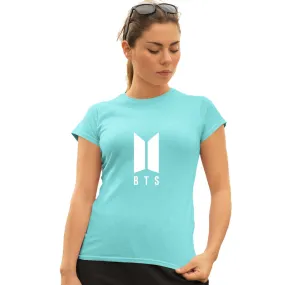 WOMENS BTS -2 PRINTED TSHIRT - AQUA