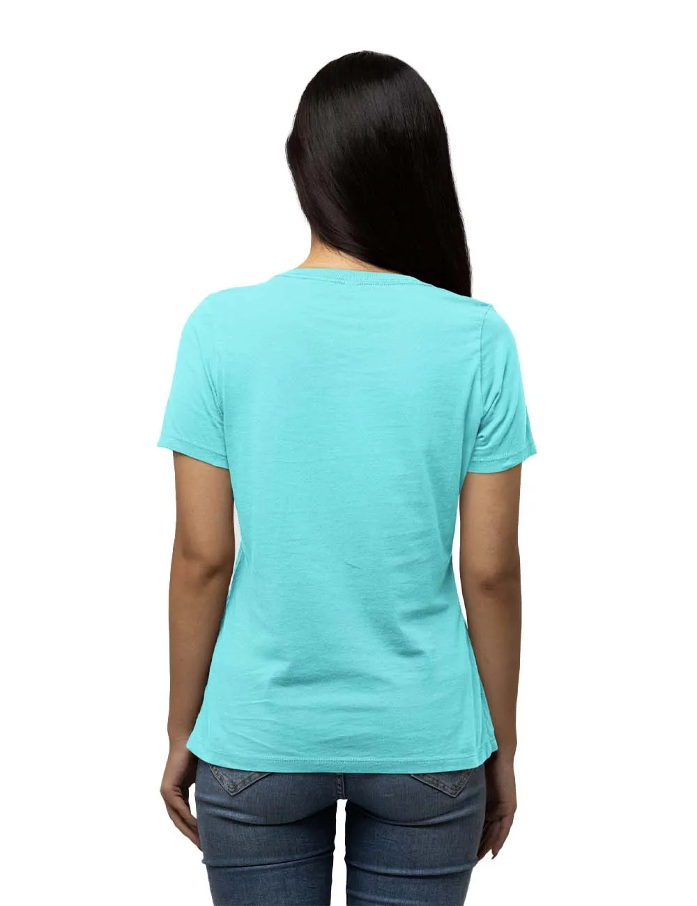 WOMENS BTS -2 PRINTED TSHIRT - AQUA