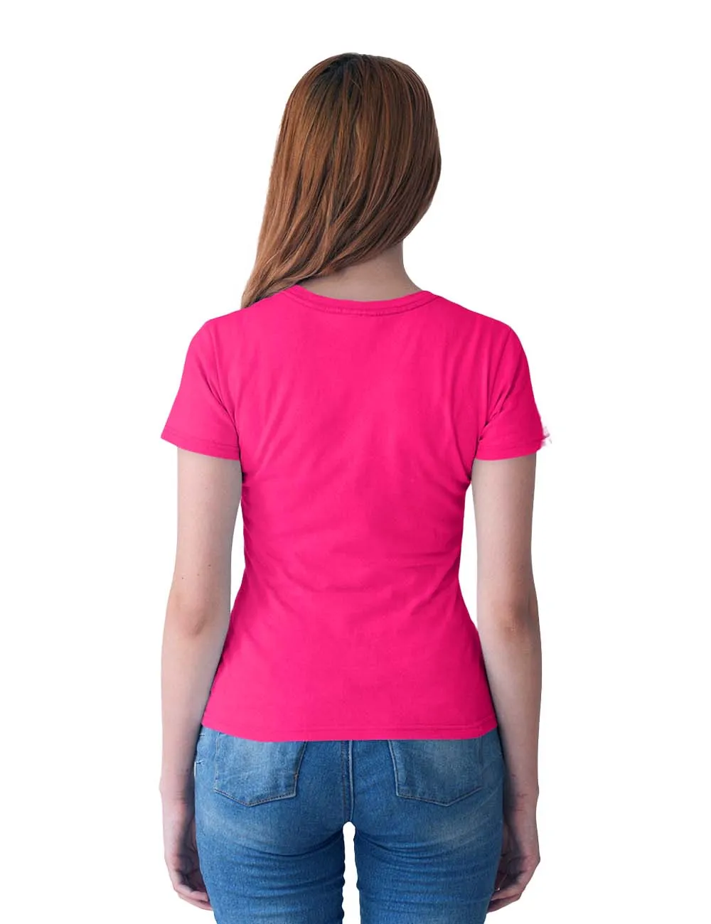 WOMENS BTS -3 PRINTED TSHIRT - DARK PINK