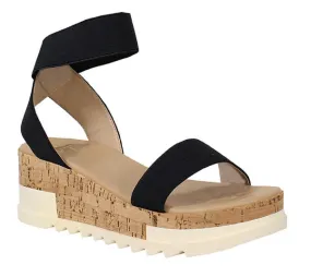 Women's Espadrille Flatform Platform Stretch Ankle Strap Sandals